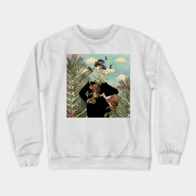 Flowers head lady Crewneck Sweatshirt by The art of Mr Goldfish